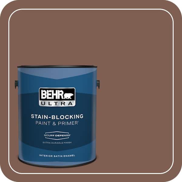 BEHR ULTRA 1 gal. #N160-6 Spanish Chestnut Extra Durable Satin Enamel Interior Paint & Primer