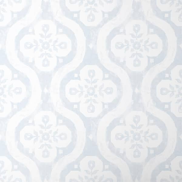 Chateau Sky Blue Non-Pasted Wallpaper Roll (Covers Approx. 52 sq. ft.)
