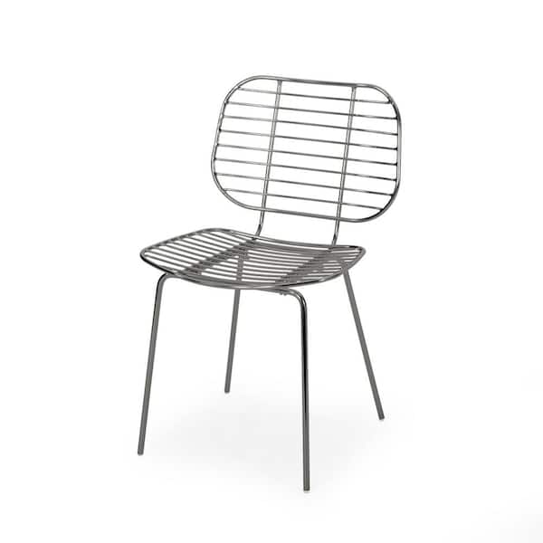 Noble House Loudon Gunmetal Metal Dining Chair
