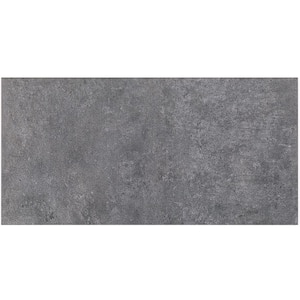 Malaga Dark Gray 12 in. x 24 in. 9.5mm Matte Porcelain Floor and Wall Tile (8-piece 15.49 sq. ft. / box)