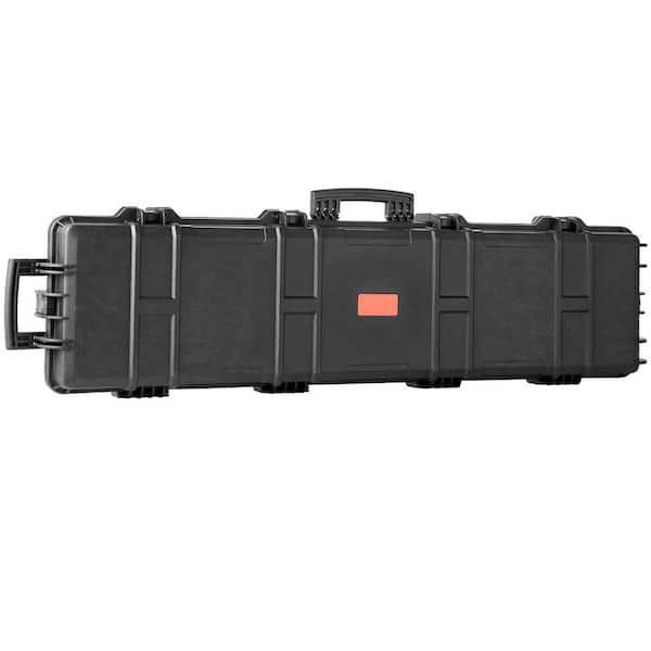 Rifle Case, with 3-Layers Fully-protective Foams, 54.3 in. Black Backpack, IP67 Waterproof Crushproof