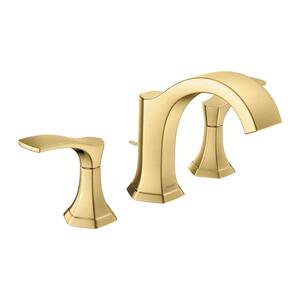 Locarno 8 in. Widespread Double Handle Bathroom Faucet in Brushed Gold Optic