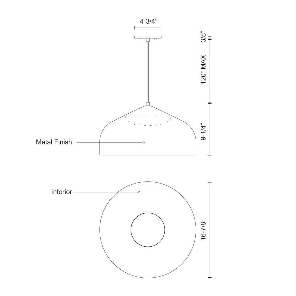 Helena White and Silver Aluminum LED Pendant Light