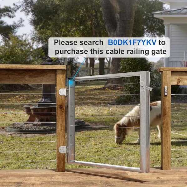 KIWDZFU 4.1 in. H x 2 in. W Silver Stainless Steel Stair Railing Kit