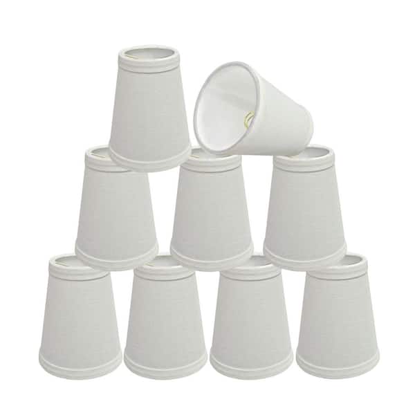 4 in. x 5 in. White Hardback Empire Lamp Shade (9-Pack)