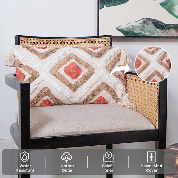 Sol Living Macrame 20 x 12 Grey Multi-color Outdoor Throw