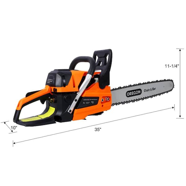 Sudzendf Orange Aluminium 62CC Gas Powered Chainsaw, 20Inch 2