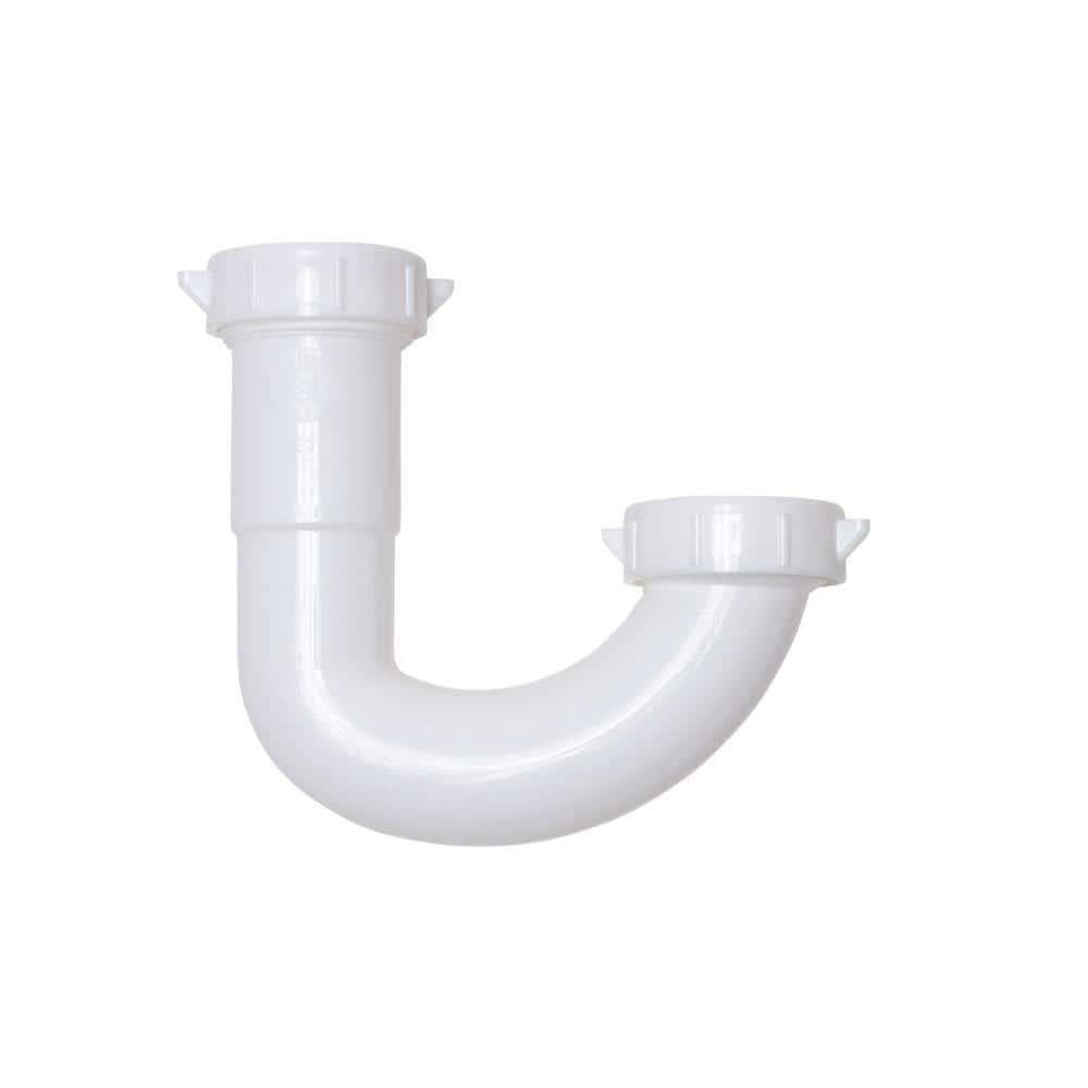 J-TRAP/A→Z Beat Oatey 1-1/4 in. White Plastic Sink Drain J-Bend P- Trap