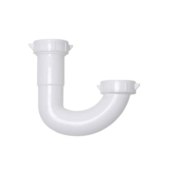 Oatey 1-1/4 in. White Plastic Sink Drain J-Bend P- Trap