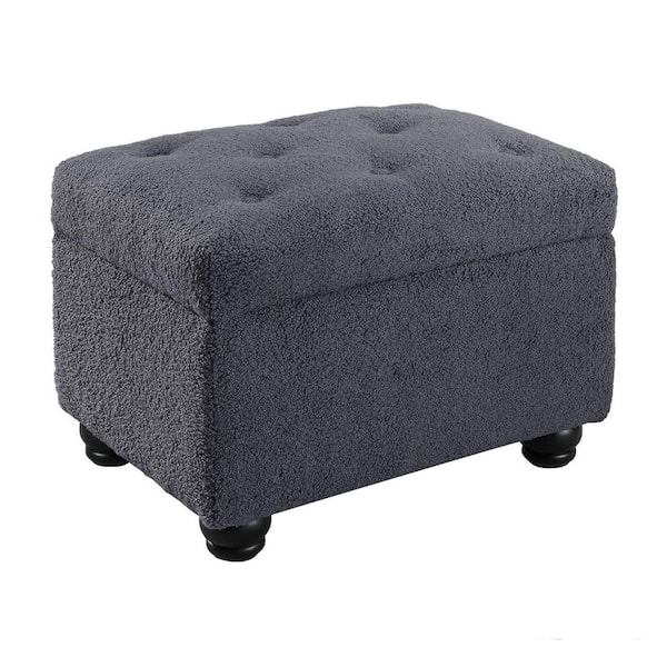 Grey Foot Stool, Small Portable Foot Stool Rest with Handle