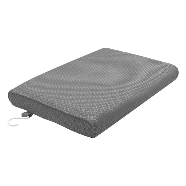 Polyester Shower Seat Cushion in Gray, 3D Mesh Pad with Hook, Shower Chair Cushion for Transfer Benches