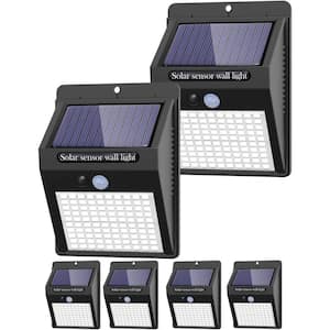 Solar Wireless Outdoor Security Wall Lights with Motion Sensor, IP65 Waterproof, 3-Modes for Front Door, Deck, 6-Packs