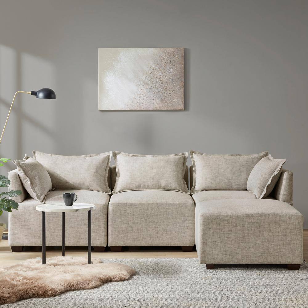 Molly 35" Linen Modular Corner Chair