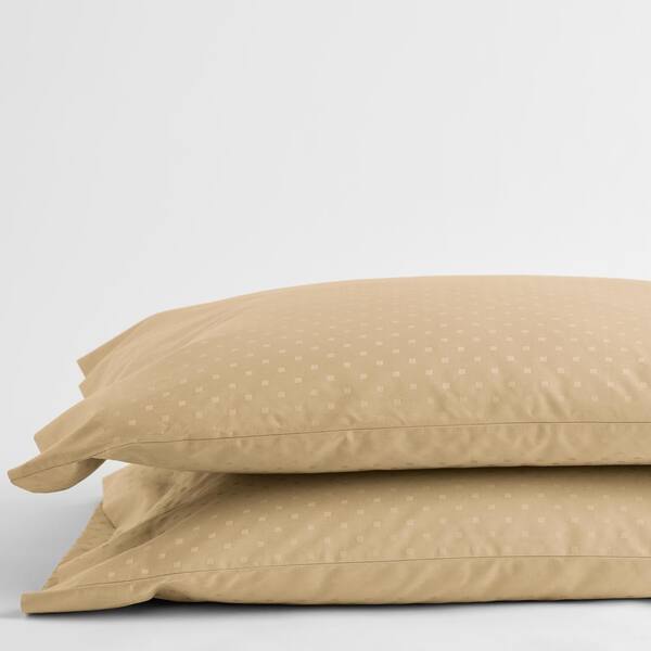 The Company Store Legends Luxury Dot Topaz 500 Thread Count Cotton Sateen King Pillowcase Set Of 2 Qx08 K Topaz