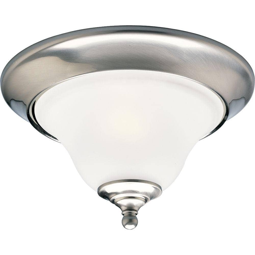 Trinity Brushed Nickel 1-Light Flush Mount with Etched Glass price history on PriceWatchPro