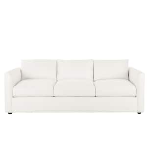 Wheatley 95 in. Modern Upholstered Sofa in Turbo Vanilla