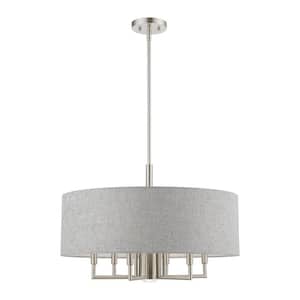 Savoy House Cameo 12.13 in. H x 44 in. W 4-Light Modern Farmhouse Champagne Luxe  Linear Chandelier with White Linen Shade 1-1065-4-10 - The Home Depot