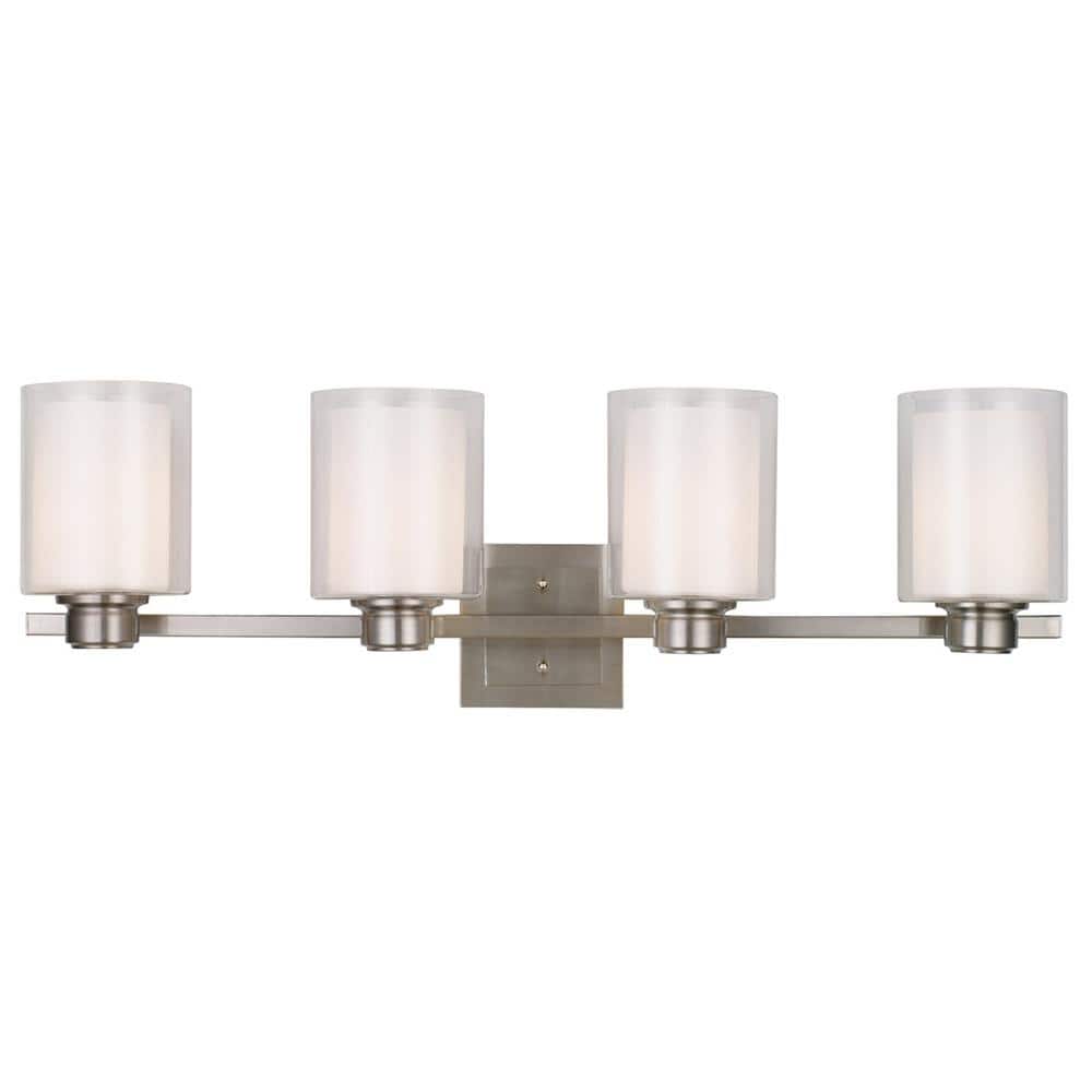 Oslo 34.6" Satin Nickel Energy Star 4-Light LED Vanity