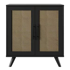 Black Accent Cabinet with Adjustable Shelves