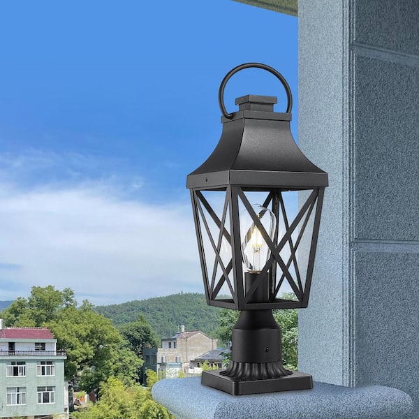 FIRHOT 21 in. 2 Light Black Aluminum Hardwired Outdoor