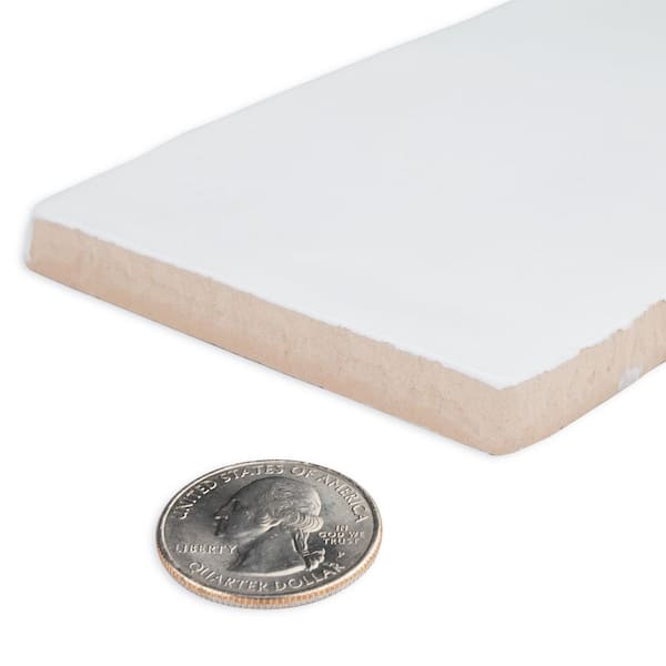 Merola Tile Chester Matte Bianco 3 in. x 6 in. Ceramic Wall Tile