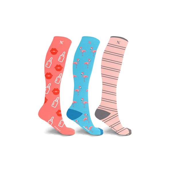 EXTREME FIT Men Small/Medium Sweet Tooth Knee Length Compression Socks (3-Pack)