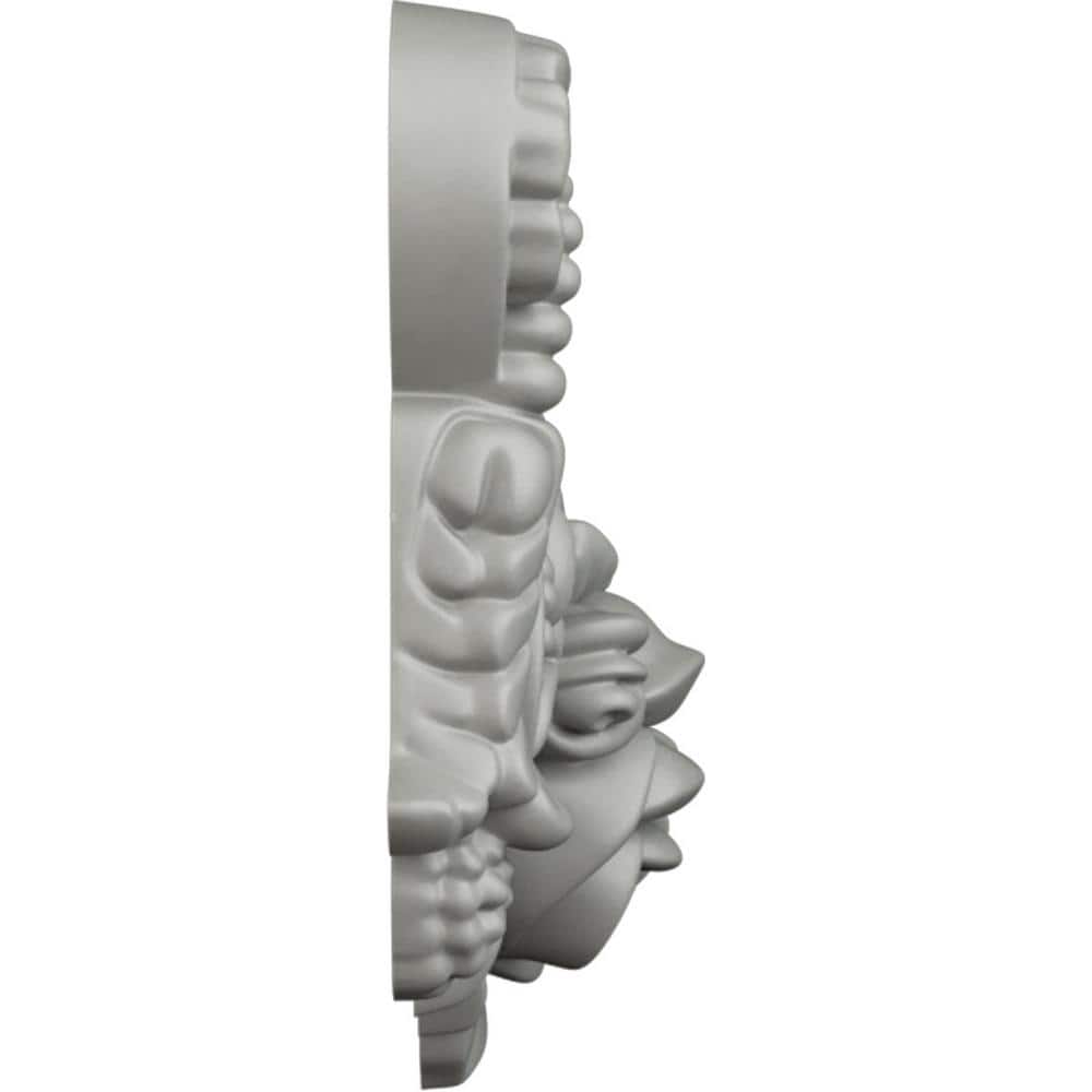 Primed White Polyurethane Rose Swag Onlay Applique