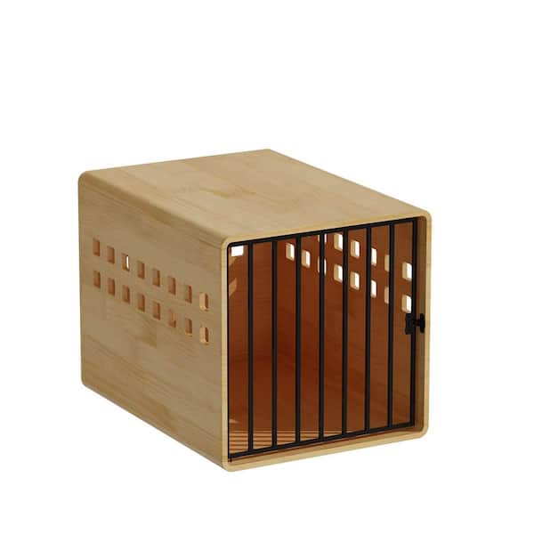 Furniture Style Wooden Dog Crate with Glossy Finish, All-Sided Ventilation, Fits Medium and Large Dogs up to 100 lbs.