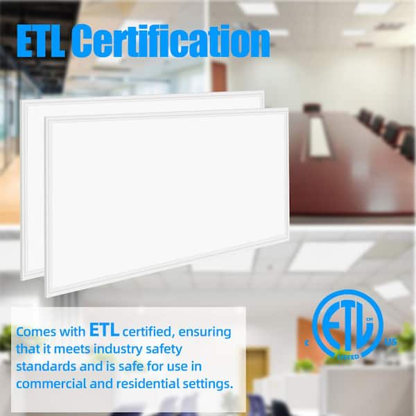 Honbei 2 ft. x 4 ft. 7800 Lumens Integrated LED Panel Light, 5000K