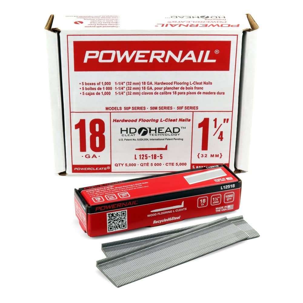 1-1/4 in. x 18-Gauge Glue Collated Flooring Nails for Hardwood and Engineer