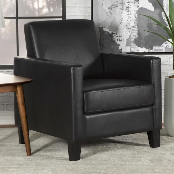 Coaster Julio Black Upholstered Accent Chair with Track Arms