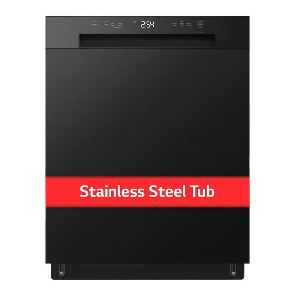 LG 24 Inch Front Control Dishwasher with SenseClean in Black LDFC2423B