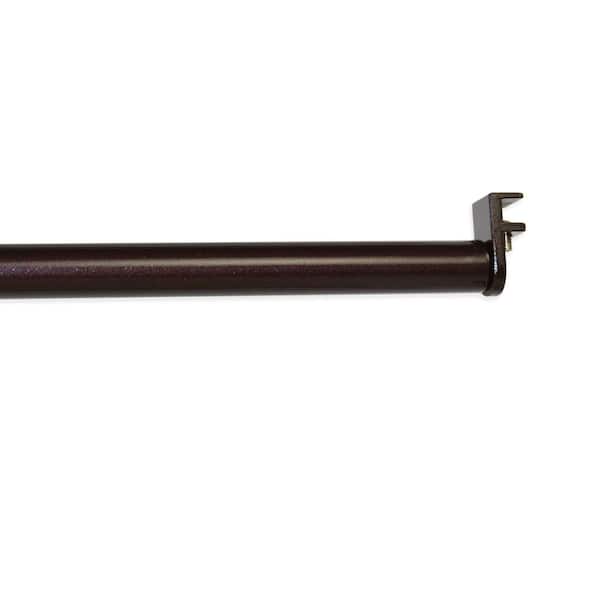 Versailles Home Fashions 24 in. - 45 in. Steel Single Double-Up Rod in Brown