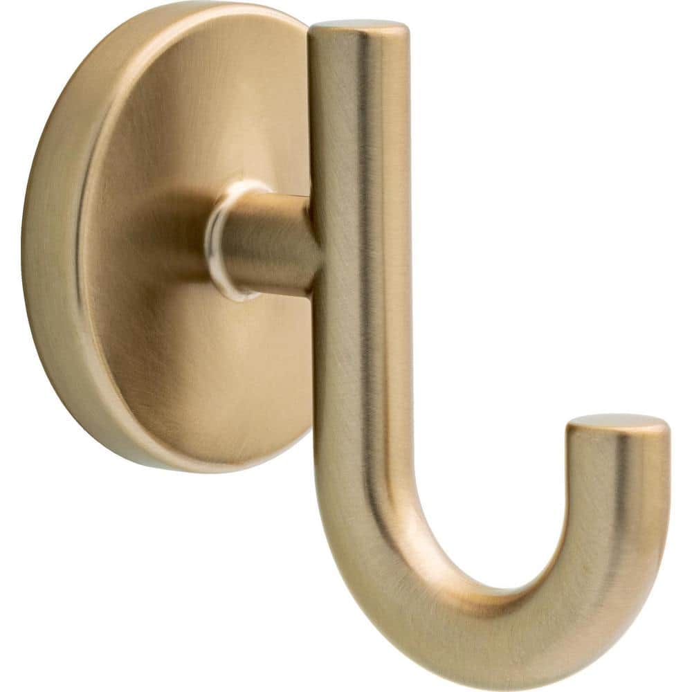 Delta Lyndall Wall Mounted J-Hook Double Towel Hook Bath Hardware Accessory  in Champagne Bronze LDL35-CZ - The Home Depot