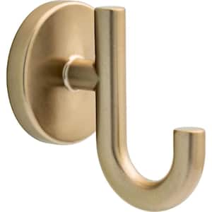 Lyndall J-Hook Wall Mounted Double Robe/Towel Hook in Champagne Bronze