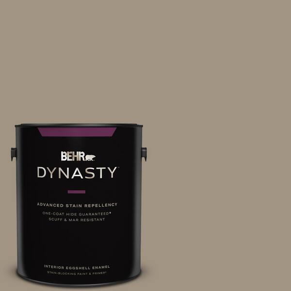BEHR DYNASTY 1 gal. #BNC-24 Shadow Taupe Eggshell Enamel Interior Stain-Blocking Paint and Primer