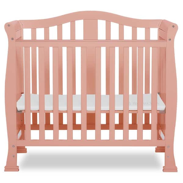 Dream On Me Naples 4-in-1 Dusty Pink Convertible Mini Crib