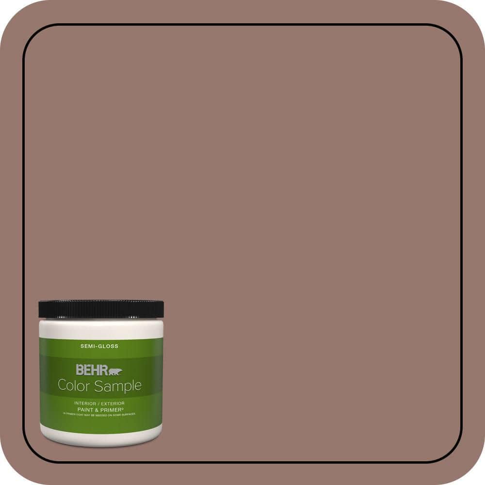 エクリュとブラウン　23 BEHR PREMIUM PLUS 8 oz. #N160-5 Chocolate Delight Semi-Gloss