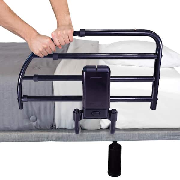 Stander 30 in. Safety Bed Rail with Swing-down Assist Handle in Black 8050  - The Home Depot