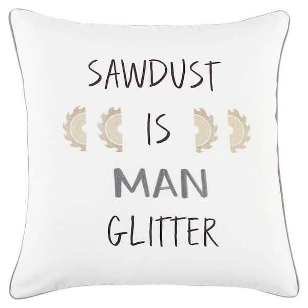 HomeRoots White Solid Polyester 20 in. x 20 in. Throw Pillow