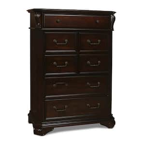 Emilie Tudor Brown 7-Drawer 40 in. Chest of Drawers