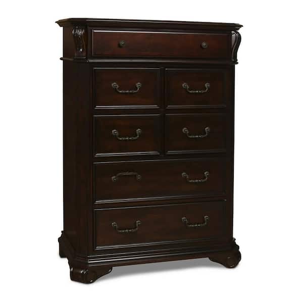 NEW CLASSIC HOME FURNISHINGS New Classic Furniture Emilie Tudor Brown 7-drawer 40 in. Chest