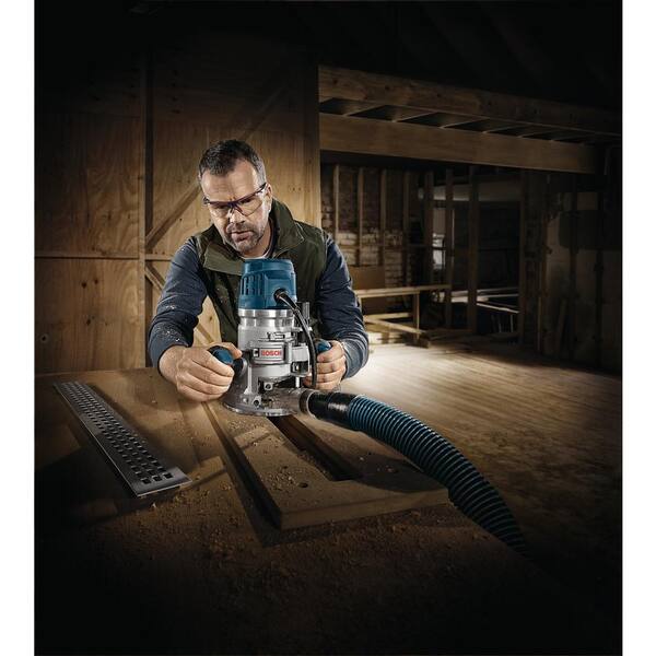 Bosch 15 Amp Corded Variable Speed Combination Plunge Fixed Base Router Kit with Hard Case MRC23EVSK The Home Depot
