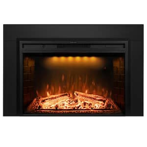 48.9 in. W 32 in. H （Overall Size) Electric Fireplace Insert with Trim Kit