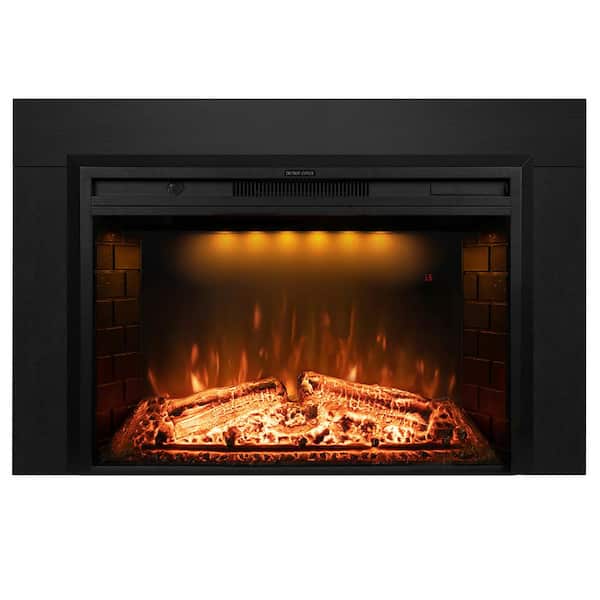 48.9 in. W 32 in. H （Overall Size) Electric Fireplace Insert with Trim Kit