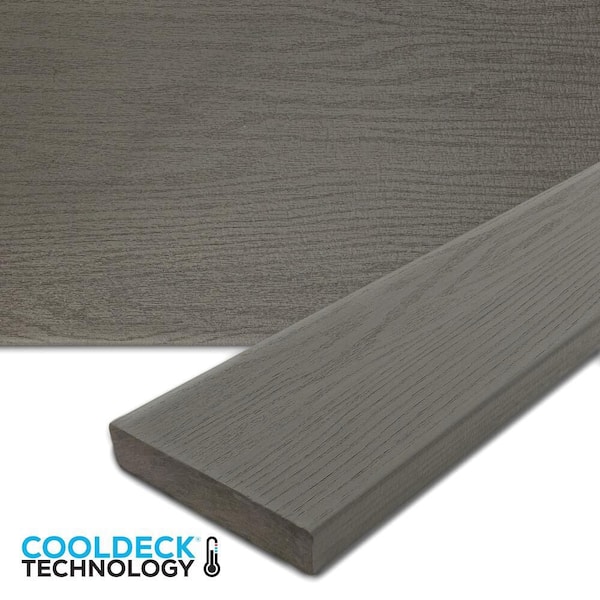 Meridian CoolDeck Citadel 1 in. x 5.4 in. x 20 ft. Solid Edge Capped Composite Decking 10-Piece H-Pack