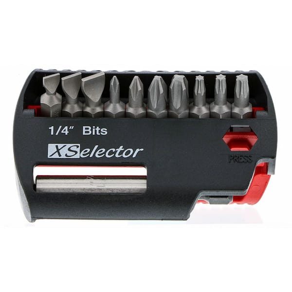 XSelector and Magnetic Bit Holder Set-Slotted, Phillips, Torx (11-Piece)