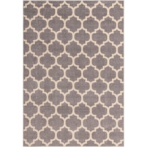 Trellis Philadelphia Gray/Beige 7' 0 x 10' 0 Area Rug