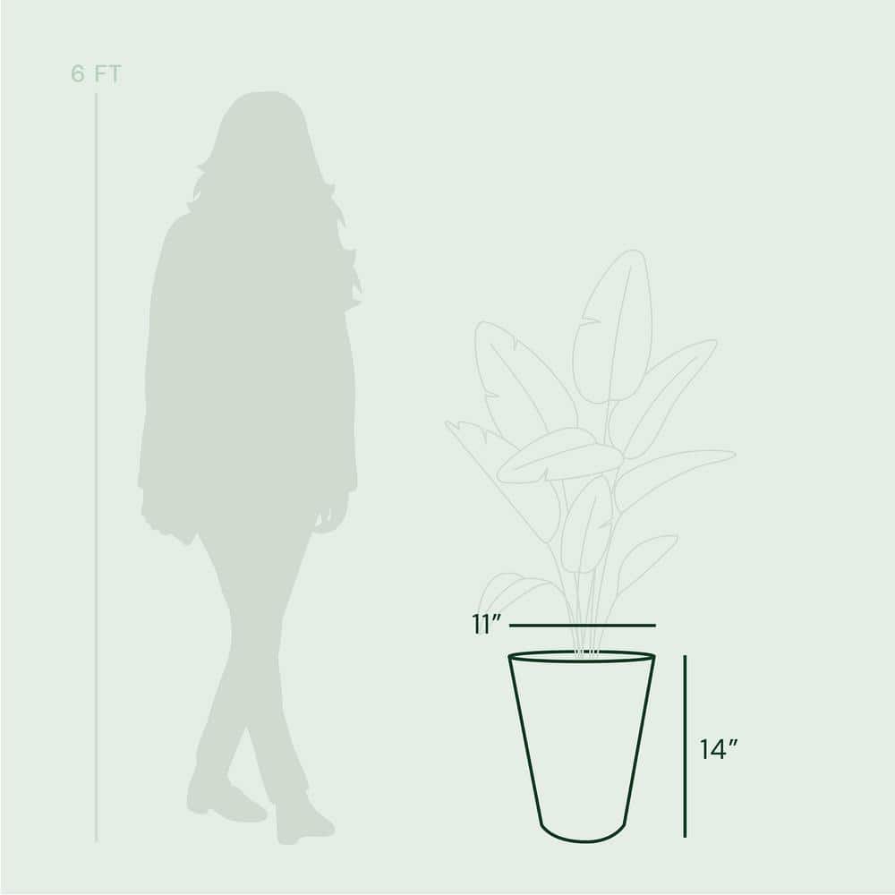 Finley Contemporary 14" Black Round Recycled Plastic Planter