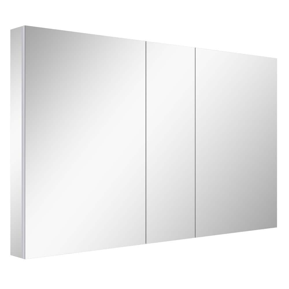 60 in. W x 36 in. H Rectangle Aluminum Bathroom Medicine Cabinet with Mirror, Soft Close Doors, Adjustable Glass Shelves price history on PriceWatchPro
